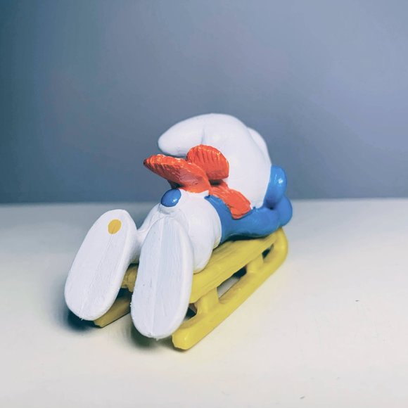 Super Smurf Series 40201 Bobsled Vintage Peyo Schleich Smurfs Toy Figurine - Picture 4 of 6